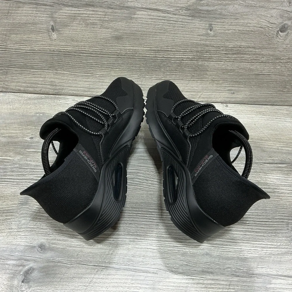 Skechers Hands Free Mens Slip Ins Uno Meridian 183006 Black Sneakers Shoe US 9.5